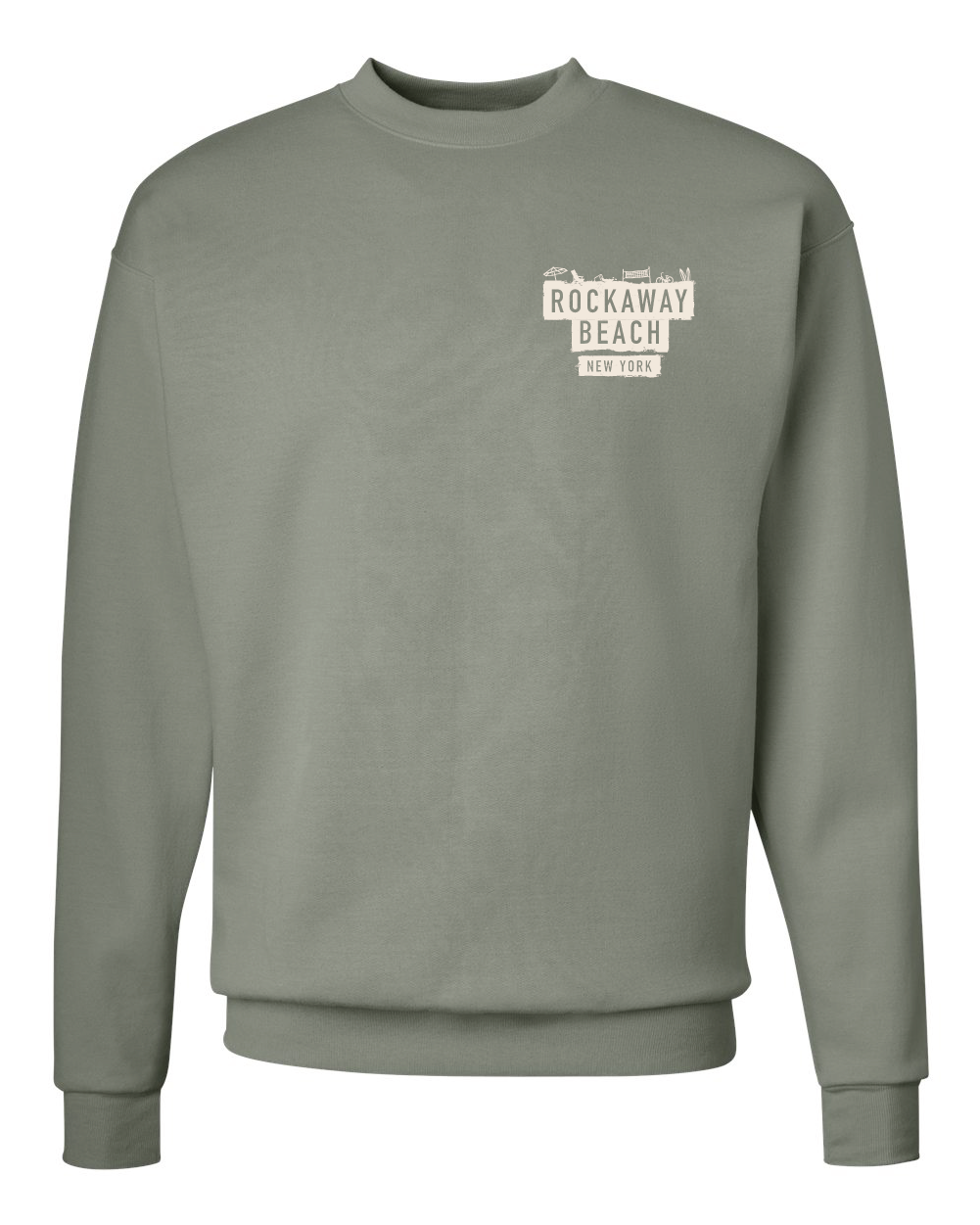 Rockaway Basics Crewneck Sweatshirt Unisex (NO DESIGN ON BACK)