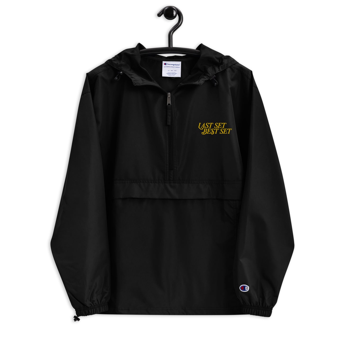 Last Set Best Set Embroidered Champion Packable Windbreaker