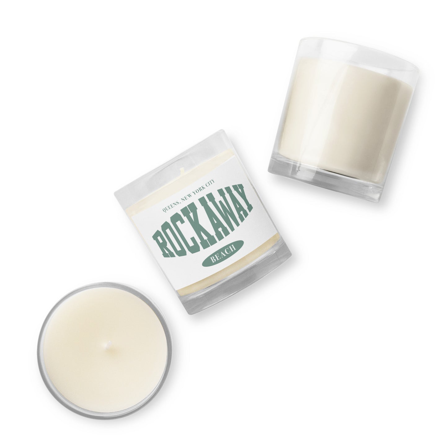 Rockaway Beach Glass Jar Soy Wax Candle (unscented)