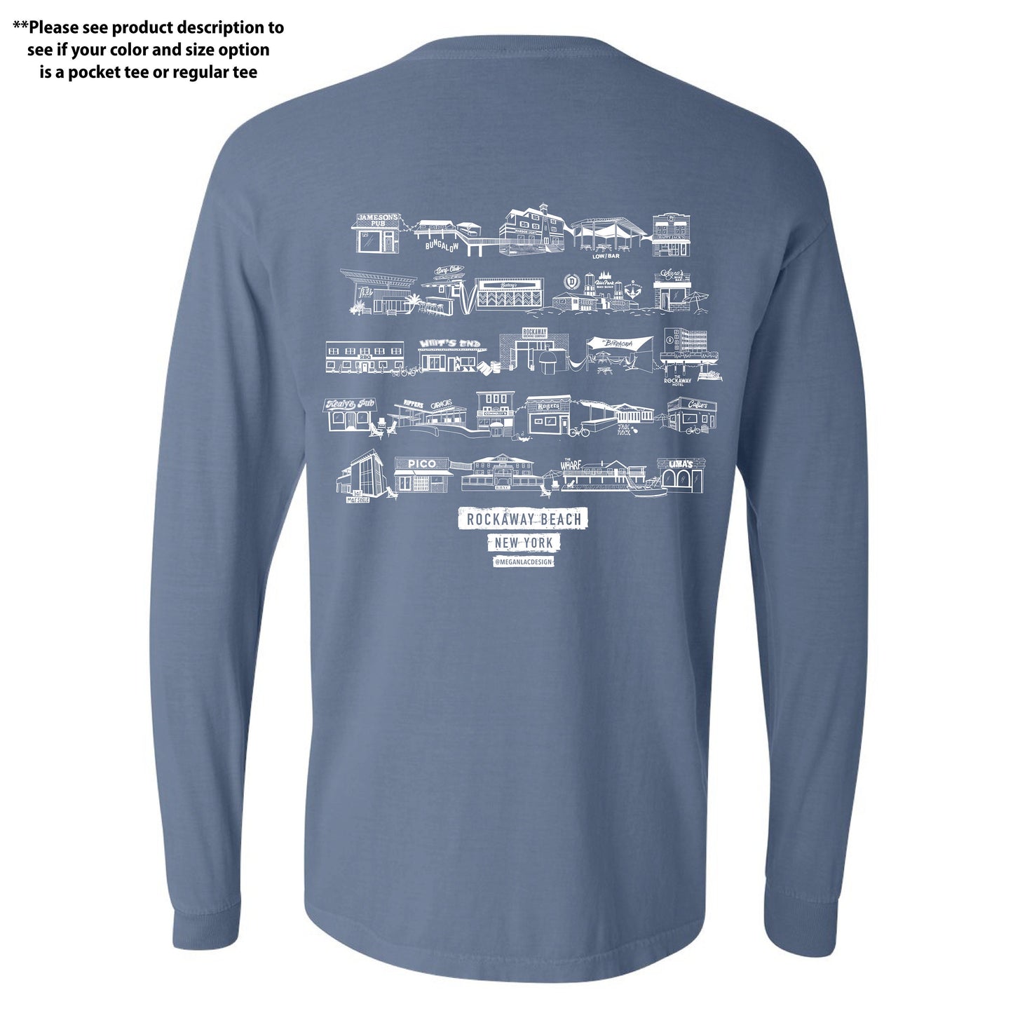 Long Sleeve Tee - Rockaway Beach Bars