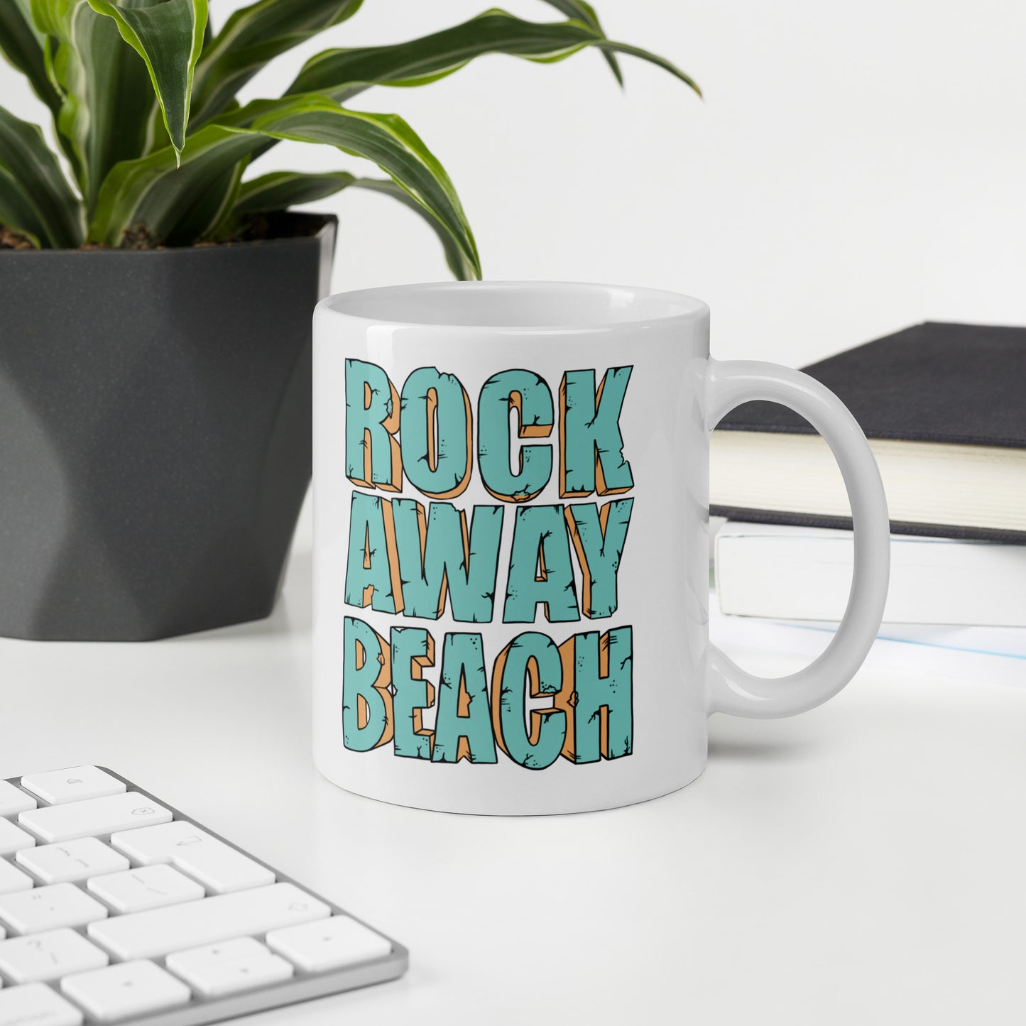 Rockaway Beach | White glossy mug
