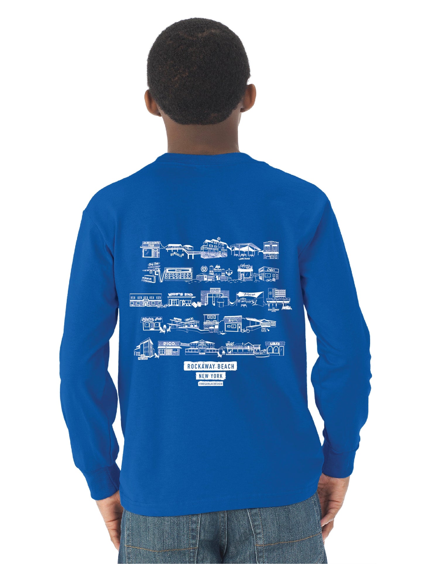 Kids Long Sleeve Tee - Rockaway Beach Bars